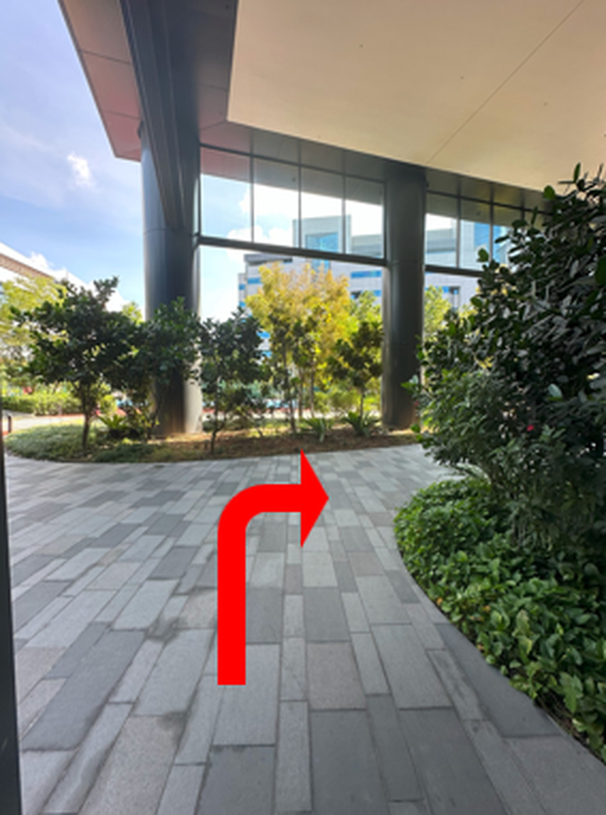 Walkway at Level 2 — turn right towards Medtronic Singapore